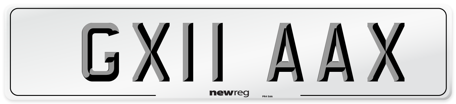 GX11 AAX Number Plate from New Reg